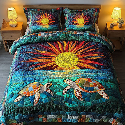 Sea Guardian 3-Piece Quilted Bedding Set NCU0PT3542