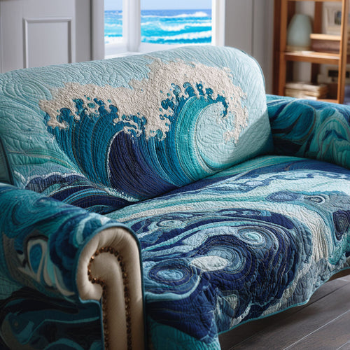 Sea Harmony Quilted Sofa Cover NCU0NT11799