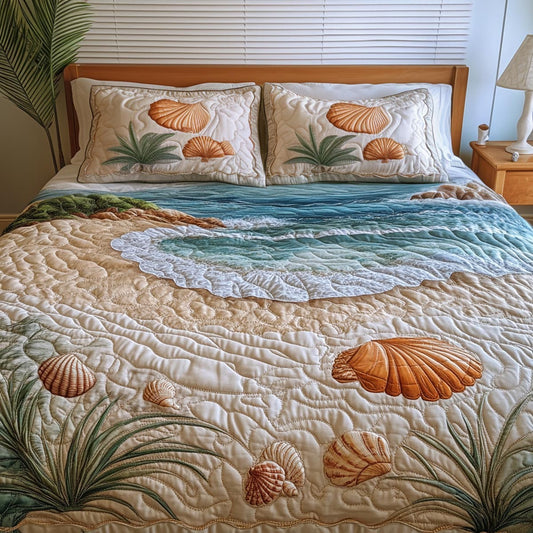 Sea Horizon 3-Piece Quilted Bedding Set NCU0DV9501