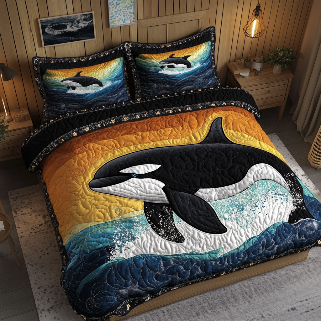 Sea Kings 3-Piece Quilted Bedding Set NCU0DK6587