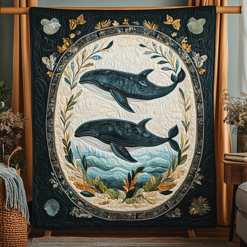 Sea Life Symphon Quilted Blanket NCU0TL2453