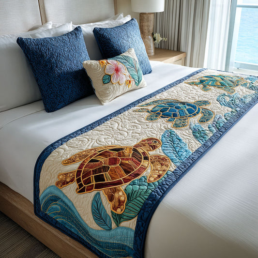 Sea Meadow Quilted Bed Runner NCU0PT8565