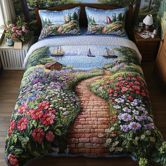 Sea Serenade 3-Piece Quilted Bedding Set NCU0DV6833
