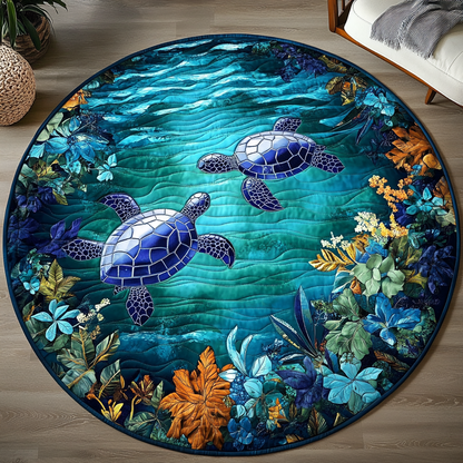 Sea Shells Quilted Round Mat NCU0TL1436