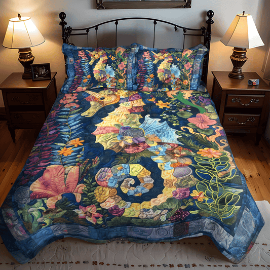 Sea Spirits 3-Piece Quilted Bedding Set NCU0TH1266
