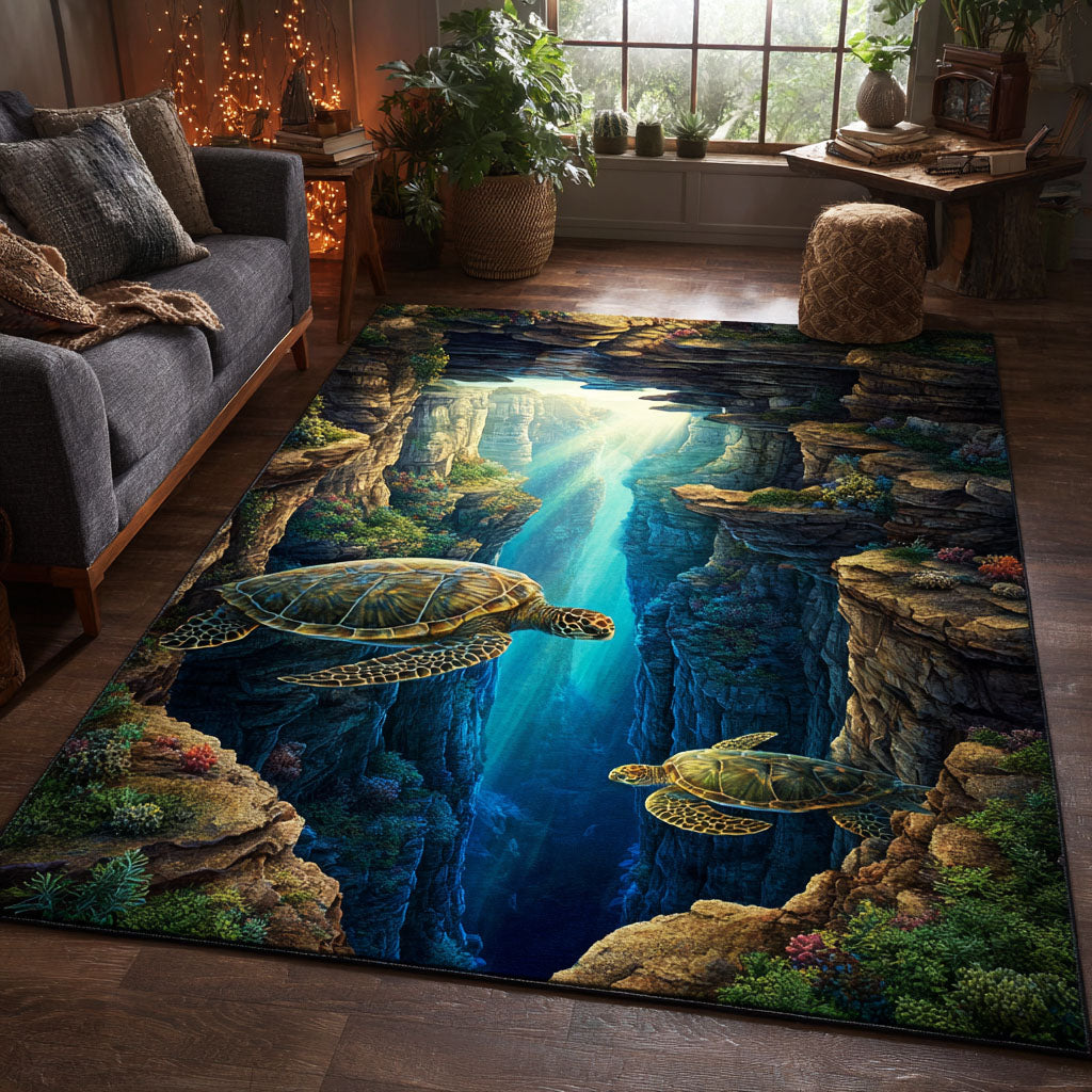 Sea Turtle Area Rug NCU0TD2436
