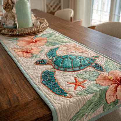Sea Turtle Cove Quilted Table Runner NCU0DV9802