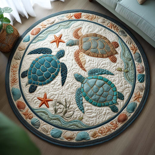 Sea Turtle Dreams Quilted Round Mat NCU0TD033