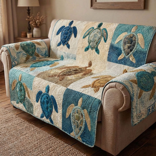 Sea Turtle Quilted Sofa Cover NCU0DK12104