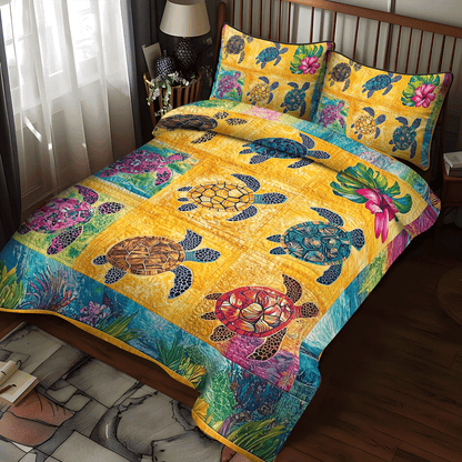 Sea Turtle Sanctuary 3-Piece Quilted Bedding Set NCU0TL1127