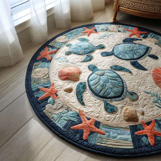 Sea Turtle Serenity Quilted Round Mat NCU0TD027