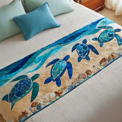 Sea Turtles Quilted Bed Runner NCU0NT9952