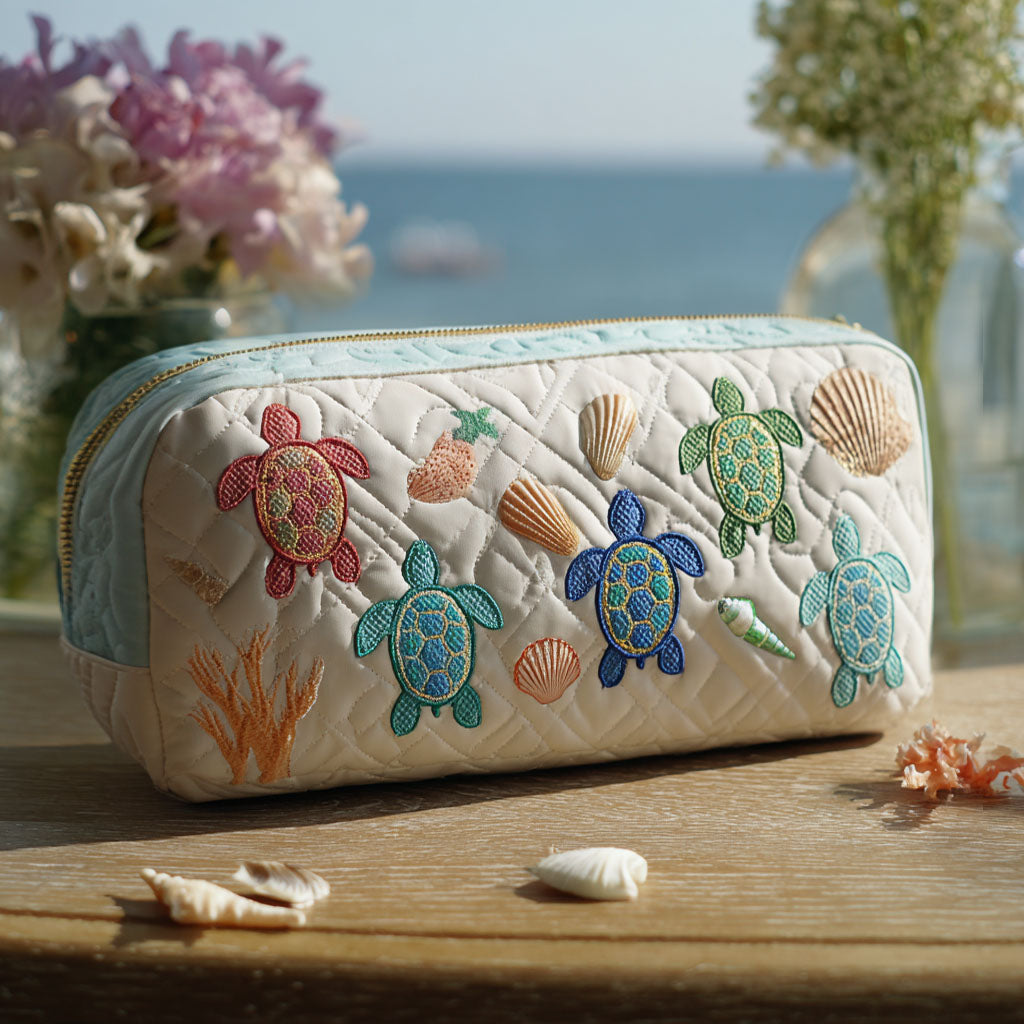 Sea Wanderer Quilted Makeup Bag NCU0PT9269