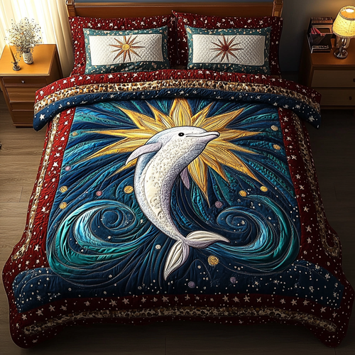 Sea Whisper 3-Piece Quilted Bedding Set NCU0DK4697