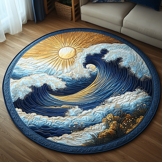 Sea Whisper Quilted Round Mat NCU0DV5739