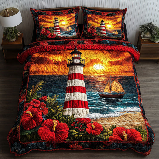 Sea Whispers 3-Piece Quilted Bedding Set NCU0NT7253