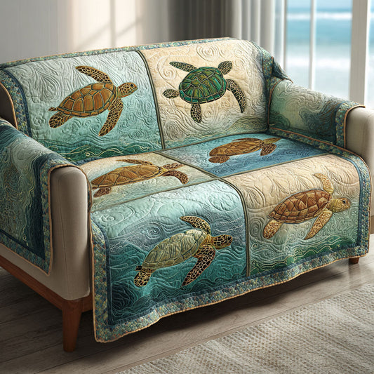 Sea Whispers Quilted Sofa Cover NCU0TV729
