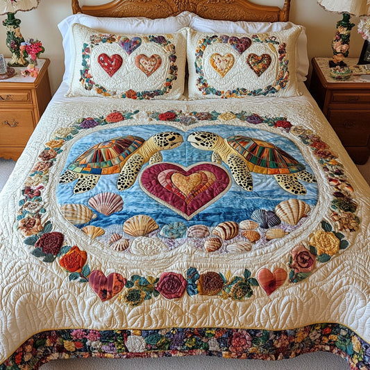 Sea of Affection 3-Piece Quilted Bedding Set NCU0PT2886