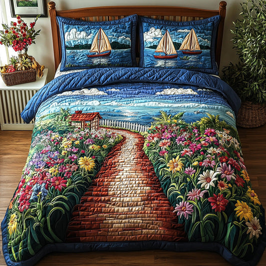 Seabreeze Escape 3-Piece Quilted Bedding Set NCU0DV6838