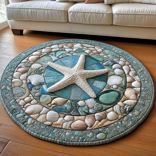 Seabreeze Whirl Quilted Round Mat NCU0NT7473