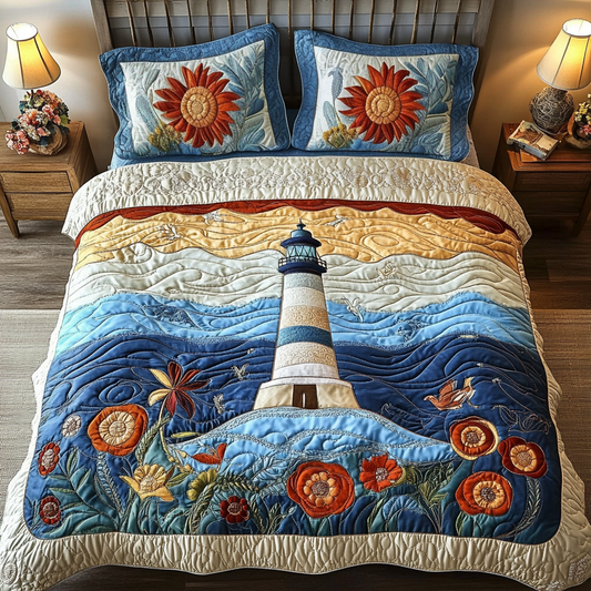 Seafarer Guide 3-Piece Quilted Bedding Set NCU0DK3952