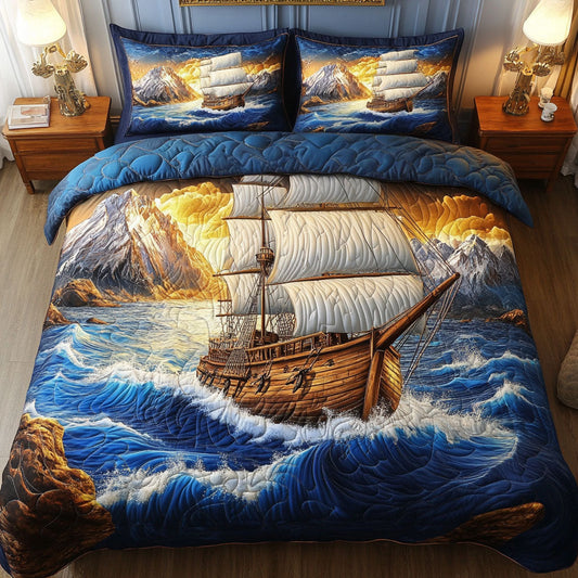 Seafaring Dream 3-Piece Quilted Bedding Set NCU0NT5613