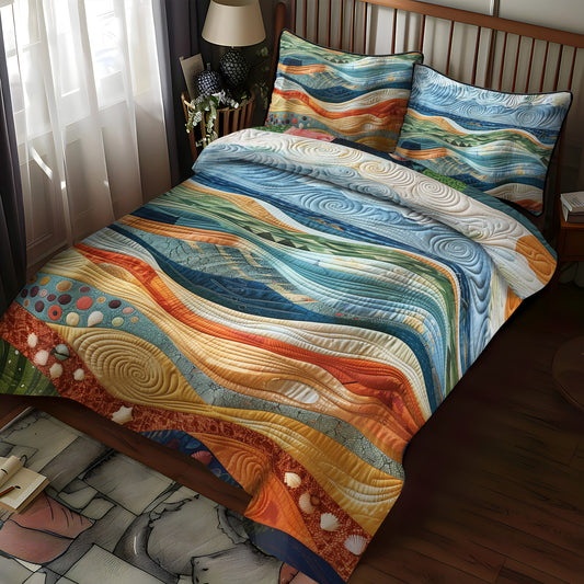 Seafoam Serenity 3-Piece Quilted Bedding Set NCU0PT6942