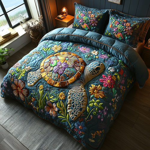 Seagrass Sanctuary 3-Piece Quilted Bedding Set NCU0DV3470