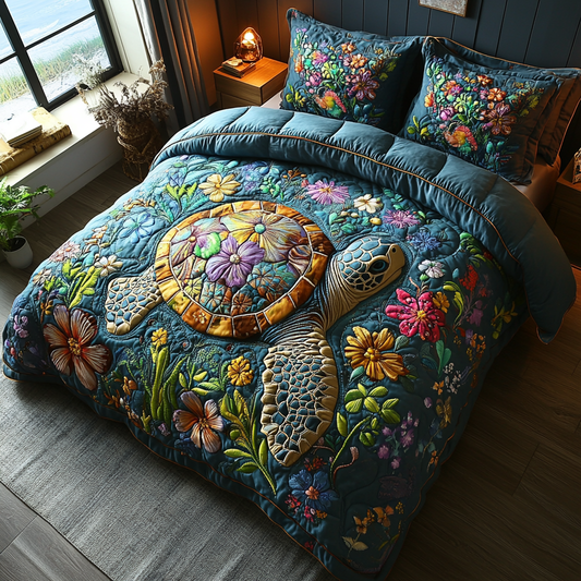 Seagrass Sanctuary 3-Piece Quilted Bedding Set NCU0DV3470