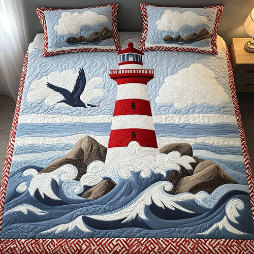 Seagull View 3-Piece Quilted Bedding Set NCU0NT3544
