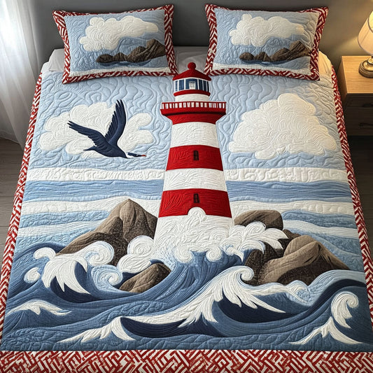 Seagull View 3-Piece Quilted Bedding Set NCU0NT3544