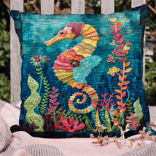 Seahorse Fairytale Quilted Pillow Case NCU0TH1371