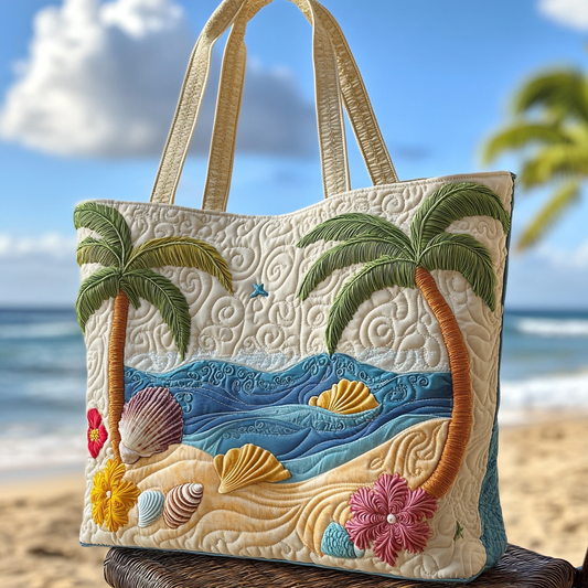 Seashell Bliss Quilted Tote Bag NCU0VL2675