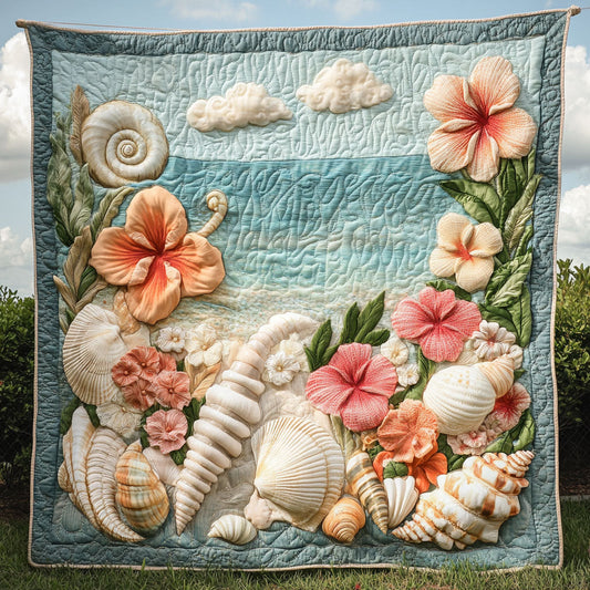 Seashell Chorus Quilted Blanket NCU0NT7265