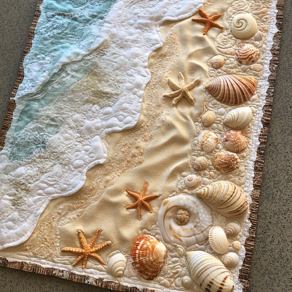 Seashell Dream Quilted Table Runner NCU0DK6160