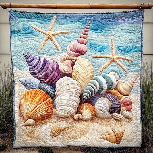 Seashell Dreams Quilted Blanket NCU0NT737