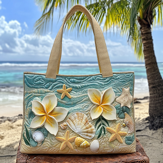 Seashell Garden Quilted Tote Bag NCU0VL2753