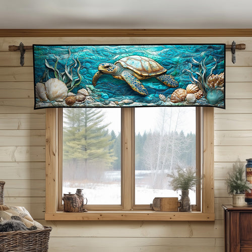 Seashell Haven Quilted Valance NCU0NT4506