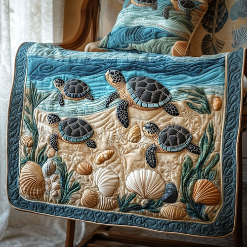 Seashell Strider Quilted Blanket NCU0PT2795