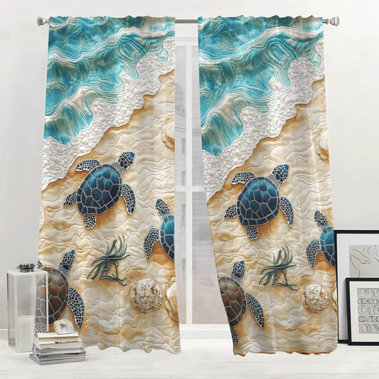 Seaside Serenity Quilted Curtains NCU0DV2777