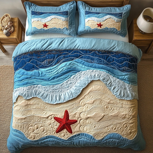 Seaside Bliss 3-Piece Quilted Bedding Set NCU0DK5270
