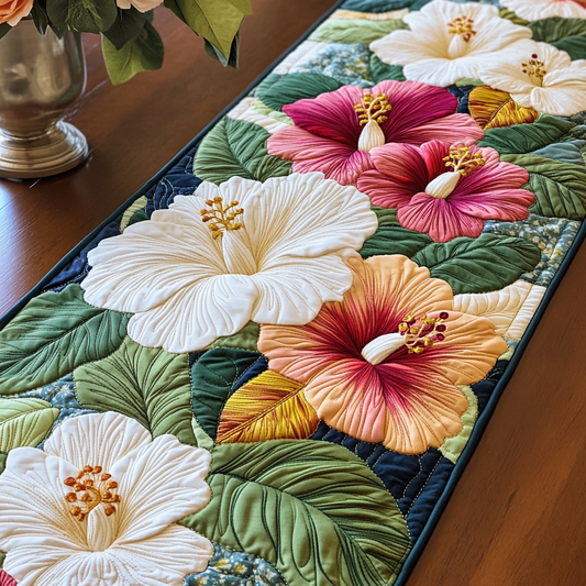 Seaside Blooms Quilted Table Runner NCU0VL1958