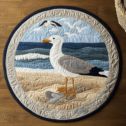 Seaside Breeze Quilted Round Mat NCU0DK6747