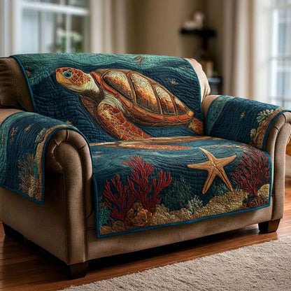 Seaside Calm Quilted Sofa Cover NCU0DK12087