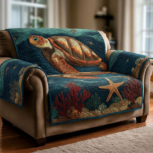 Seaside Calm Quilted Sofa Cover NCU0DK12087