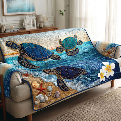 Seaside Calm Quilted Sofa Cover NCU0DK12108