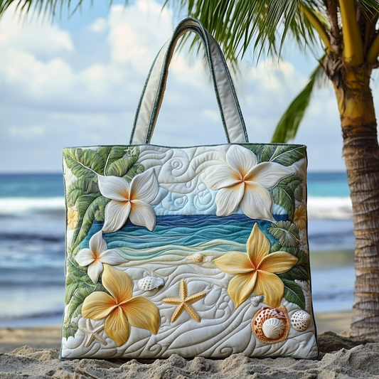 Seaside Garden Quilted Tote Bag NCU0VL2682