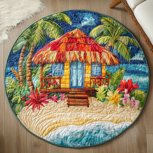 Seaside Getaway Quilted Round Mat NCU0VH4796