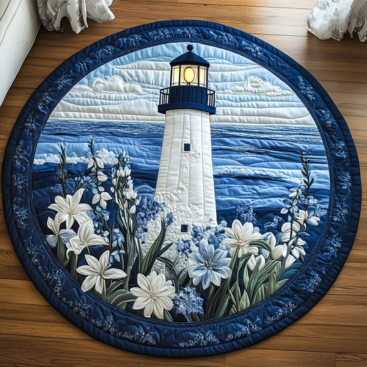 Seaside Glow Quilted Round Mat NCU0VH4667