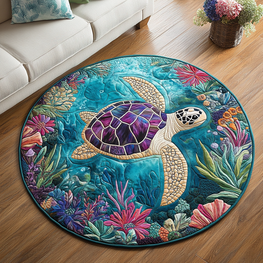 Seaside Guardian Quilted Round Mat NCU0DK5284